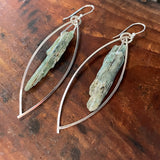 Geometric Kyanite Hoop Earrings