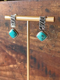 Fused Turquoise Earrings