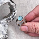 Aquamarine Rough Ring