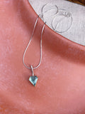 Point Aquamarine Charm Necklace