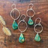 Kingman Turquoise Hoop Earrings