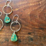 Kingman Turquoise Hoop Earrings