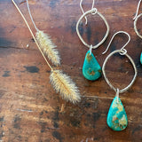 Kingman Turquoise Hoop Earrings