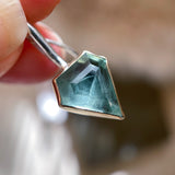 Point Aquamarine Charm Necklace