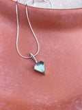 Point Aquamarine Charm Necklace