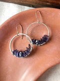 Iolite Marquee Hoop Earrings