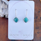 Square Turquoise Earrings