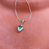 Point Aquamarine Charm Necklace