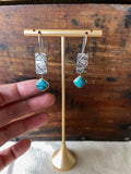 Fused Turquoise Earrings