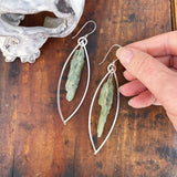 Geometric Kyanite Hoop Earrings