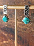 Fused Turquoise Earrings