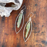 Geometric Kyanite Hoop Earrings