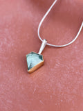 Point Aquamarine Charm Necklace