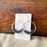 Iolite Marquee Hoop Earrings