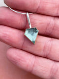 Point Aquamarine Charm Necklace