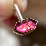 Pink Tourmaline Charm Necklace