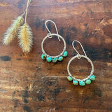 Wrapped Turquoise Hoop Earrings