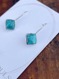 Square Turquoise Earrings