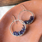 Iolite Marquee Hoop Earrings