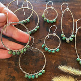 Wrapped Turquoise Hoop Earrings