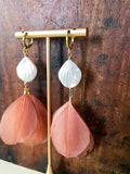 Mother of Pearl Feather Earrings