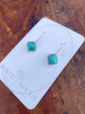 Square Turquoise Earrings