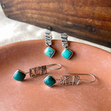 Fused Turquoise Earrings