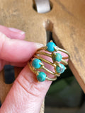 Turquoise Brass Ring