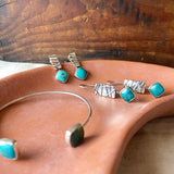 Fused Turquoise Earrings