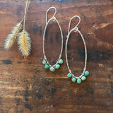 Wrapped Turquoise Hoop Earrings