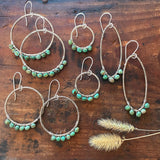 Wrapped Turquoise Hoop Earrings