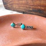 Fused Turquoise Earrings