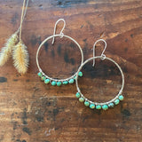 Wrapped Turquoise Hoop Earrings