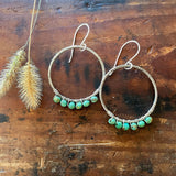 Wrapped Turquoise Hoop Earrings