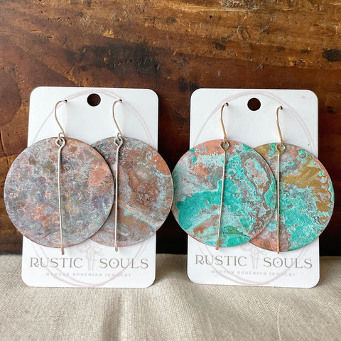 Patina Circle Earrings