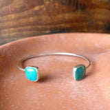 Floating Square Turquoise Cuff