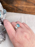 Aquamarine Rough Ring