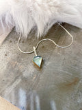 Point Aquamarine Charm Necklace