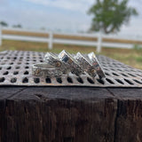 Forged in Flame Mixed Metal Textured Rings