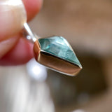 Point Aquamarine Charm Necklace